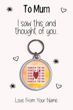 Load image into Gallery viewer, Personalised &quot;90&#39;s&quot; Keyrings|Birthday Gift For Him/Her|Mum Keychains - 7 Designs To Choose From
