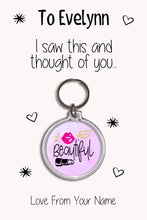 Load image into Gallery viewer, Personalised Beauty Keyrings &amp; Card|Beauty Birthday Gift|Make Up Keychains|10 Designs To Choose From
