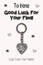 Load image into Gallery viewer, Personalised Good Luck For Your Final Keyrings &amp; Card|Support Keychain Present|8 Designs To Choose From
