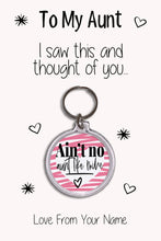 Load image into Gallery viewer, Personalised Aunt Keyrings &amp; Card|Auntie Birthday Gift|Aunt Keychains|48 Designs To Choose From
