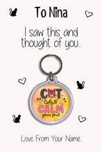 Load image into Gallery viewer, Personalised Cat Lover Keyrings &amp; Card|Kitten Birthday Gift|Cat Keychains|13 Designs To Choose From
