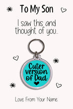 Load image into Gallery viewer, Personalised Son Keyrings &amp; Card|Son Birthday Gift|Son Keychains|17 Designs To Choose From
