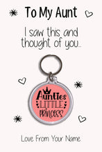 Load image into Gallery viewer, Personalised Aunt Keyrings &amp; Card|Auntie Birthday Gift|Aunt Keychains|48 Designs To Choose From
