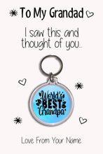 Load image into Gallery viewer, Personalised Grandad Keyrings &amp; Card|Grandpa Birthday Gift|Grandad Keychains|36 Designs To Choose From
