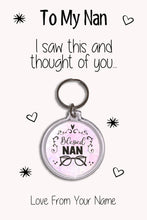 Load image into Gallery viewer, Personalised Grandma Keyrings &amp; Card|Nan Birthday Gift|Nanny Keychains|39 Designs To Choose From
