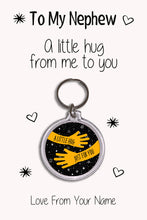 Load image into Gallery viewer, Personalised Nephew Keyrings &amp; Card|Nephew Birthday Gift|Nephew Keychains |8 Designs To Choose From
