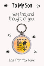 Load image into Gallery viewer, Personalised Son Keyrings &amp; Card|Son Birthday Gift|Son Keychains|17 Designs To Choose From
