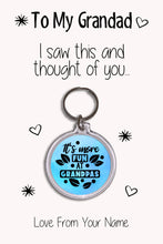 Load image into Gallery viewer, Personalised Grandad Keyrings &amp; Card|Grandpa Birthday Gift|Grandad Keychains|36 Designs To Choose From
