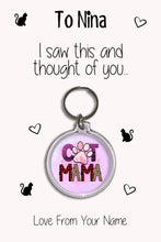 Load image into Gallery viewer, Personalised Cat Lover Keyrings &amp; Card|Kitten Birthday Gift|Cat Keychains|13 Designs To Choose From
