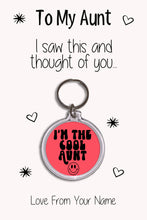 Load image into Gallery viewer, Personalised Aunt Keyrings &amp; Card|Auntie Birthday Gift|Aunt Keychains|48 Designs To Choose From
