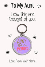 Load image into Gallery viewer, Personalised Aunt Keyrings &amp; Card|Auntie Birthday Gift|Aunt Keychains|48 Designs To Choose From
