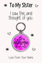 Load image into Gallery viewer, Personalised Sister Keyrings &amp; Card|Sis Birthday Gift|Sister Keychains|57 Designs To Choose From
