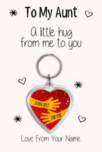 Load image into Gallery viewer, Personalised Aunt Keyrings &amp; Card|Auntie Birthday Gift|Aunt Keychains|48 Designs To Choose From
