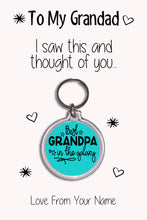 Load image into Gallery viewer, Personalised Grandad Keyrings &amp; Card|Grandpa Birthday Gift|Grandad Keychains|36 Designs To Choose From
