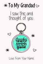 Load image into Gallery viewer, Personalised Grandad Keyrings &amp; Card|Grandpa Birthday Gift|Grandad Keychains|36 Designs To Choose From
