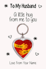 Load image into Gallery viewer, Personalised Husband Keyrings &amp; Card|Hubby Birthday Gift|Anniversary &amp; Valentines Keychains|7 Designs To Choose From
