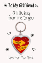 Load image into Gallery viewer, Personalised Girlfriend Keyrings &amp; Card|Girlfriend Birthday Gift|Valentines Keychains|6 Designs To Choose From
