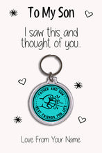 Load image into Gallery viewer, Personalised Son Keyrings &amp; Card|Son Birthday Gift|Son Keychains|17 Designs To Choose From
