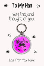 Load image into Gallery viewer, Personalised Grandma Keyrings &amp; Card|Nan Birthday Gift|Nanny Keychains|39 Designs To Choose From
