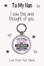 Load image into Gallery viewer, Personalised Grandma Keyrings &amp; Card|Nan Birthday Gift|Nanny Keychains|39 Designs To Choose From
