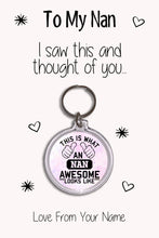 Load image into Gallery viewer, Personalised Grandma Keyrings &amp; Card|Nan Birthday Gift|Nanny Keychains|39 Designs To Choose From
