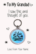 Load image into Gallery viewer, Personalised Grandad Keyrings &amp; Card|Grandpa Birthday Gift|Grandad Keychains|36 Designs To Choose From
