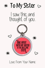 Load image into Gallery viewer, Personalised Sister Keyrings &amp; Card|Sis Birthday Gift|Sister Keychains|57 Designs To Choose From
