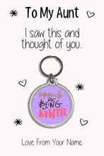 Load image into Gallery viewer, Personalised Aunt Keyrings &amp; Card|Auntie Birthday Gift|Aunt Keychains|48 Designs To Choose From
