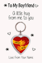 Load image into Gallery viewer, Personalised Boyfriend Keyrings &amp; Card|Boyfriend Birthday Gift|Valentines Keychains|6 Designs To Choose From
