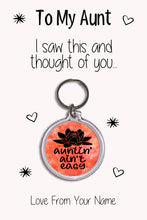 Load image into Gallery viewer, Personalised Aunt Keyrings &amp; Card|Auntie Birthday Gift|Aunt Keychains|48 Designs To Choose From
