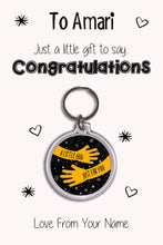 Load image into Gallery viewer, Personalised Congratulations Keyrings &amp; Card|Congrats Gift|Fitness Keychains
