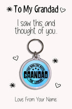 Load image into Gallery viewer, Personalised Grandad Keyrings &amp; Card|Grandpa Birthday Gift|Grandad Keychains|36 Designs To Choose From
