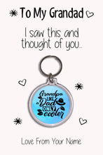 Load image into Gallery viewer, Personalised Grandad Keyrings &amp; Card|Grandpa Birthday Gift|Grandad Keychains|36 Designs To Choose From
