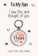 Load image into Gallery viewer, Personalised Grandma Keyrings &amp; Card|Nan Birthday Gift|Nanny Keychains|39 Designs To Choose From
