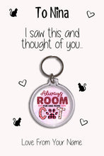 Load image into Gallery viewer, Personalised Cat Lover Keyrings &amp; Card|Kitten Birthday Gift|Cat Keychains|13 Designs To Choose From
