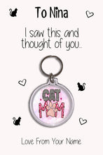 Load image into Gallery viewer, Personalised Cat Lover Keyrings &amp; Card|Kitten Birthday Gift|Cat Keychains|13 Designs To Choose From
