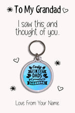 Load image into Gallery viewer, Personalised Grandad Keyrings &amp; Card|Grandpa Birthday Gift|Grandad Keychains|36 Designs To Choose From
