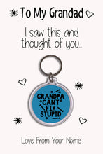 Load image into Gallery viewer, Personalised Grandad Keyrings &amp; Card|Grandpa Birthday Gift|Grandad Keychains|36 Designs To Choose From
