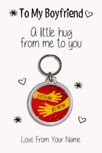 Load image into Gallery viewer, Personalised Boyfriend Keyrings &amp; Card|Boyfriend Birthday Gift|Valentines Keychains|6 Designs To Choose From
