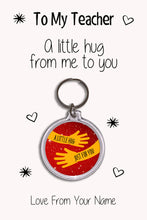 Load image into Gallery viewer, Personalised Teacher Keyrings &amp; Card|Teacher Birthday Gift|Teacher End of Term/School Keychains
