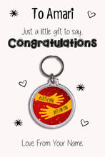 Load image into Gallery viewer, Personalised Congratulations Keyrings &amp; Card|Congrats Gift|Fitness Keychains
