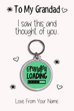 Load image into Gallery viewer, Personalised Grandad Keyrings &amp; Card|Grandpa Birthday Gift|Grandad Keychains|36 Designs To Choose From
