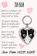 Load image into Gallery viewer, Pocket Cat Keyring, Pocket Hug, Bag Tag, Kids Birthday/Christmas Gift
