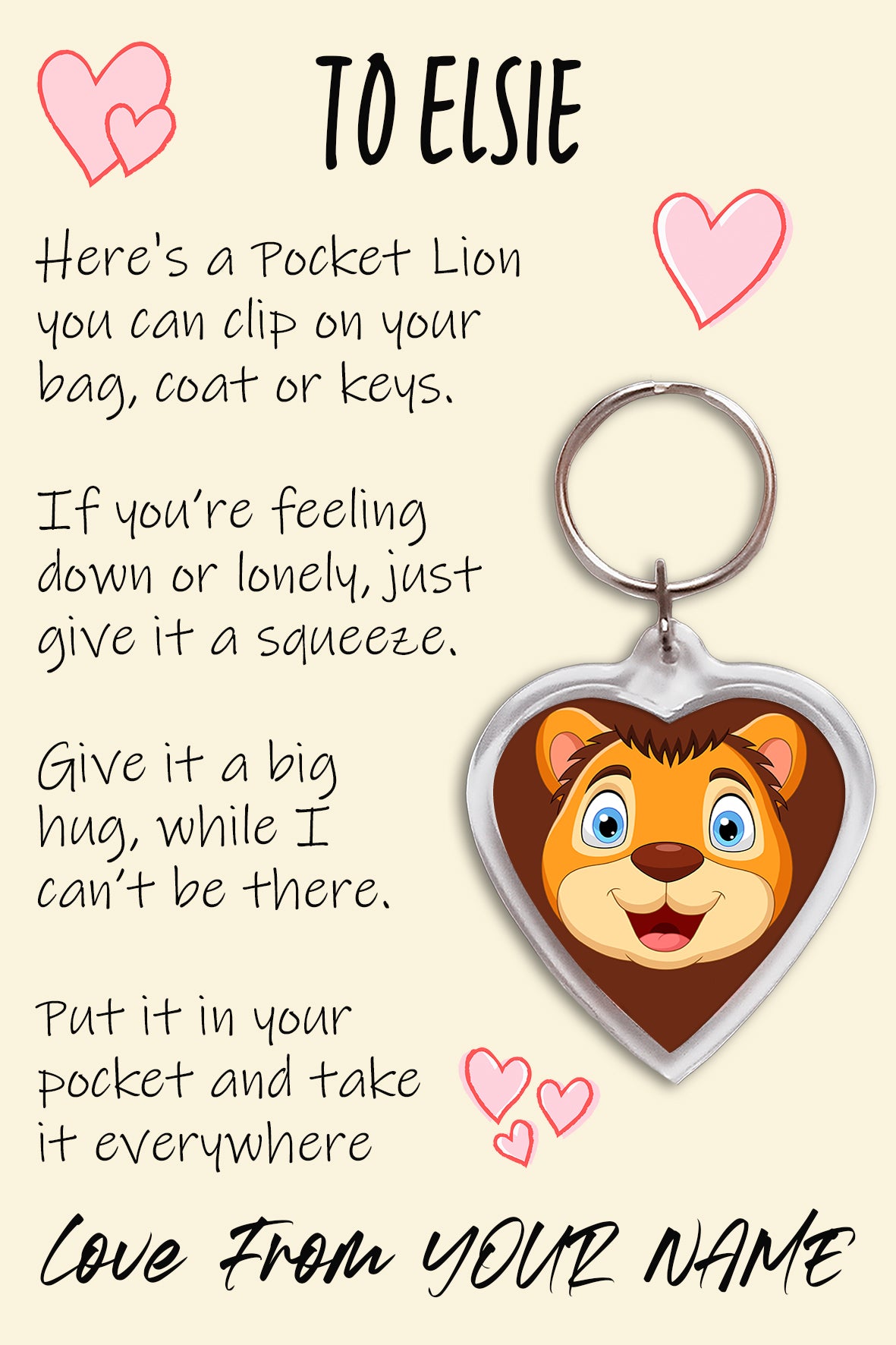 Lion keyring hot sale