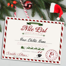 Load image into Gallery viewer, Personalised Christmas Letter From Santa Claus &amp; Nice List Certificate
