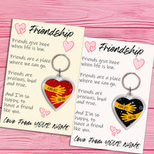 Load image into Gallery viewer, Personalised Friendship Pocket Hug Keyring/Bag Tag, Send a Hug from Me to You Gift
